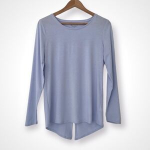 Athleta Women's Size Small Blue Essence Semi-Fit Long Sleeve Top 384298